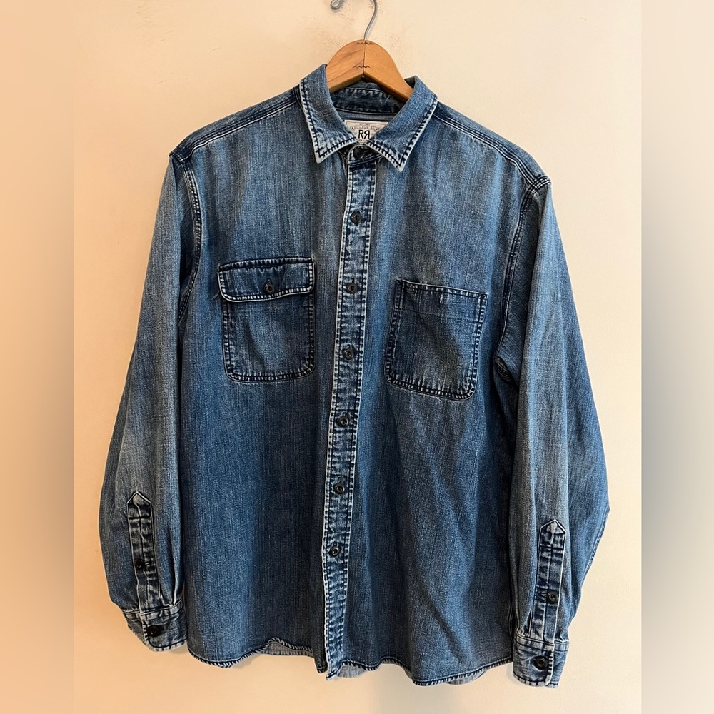 RRL ralph lauren military denim shirt ⛽️ 🔥